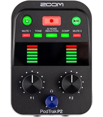 Amazon | ZOOM ズーム PodTrak P2 AIノイズリダクション搭載